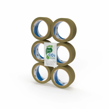112-Carbon Footprint PVC Embossed Tape 48mm x 12M-GLOBE Carbon Footprint PVC Embossed Tap